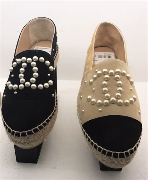 espadrilles chanel perle|Chanel espadrilles price euro.